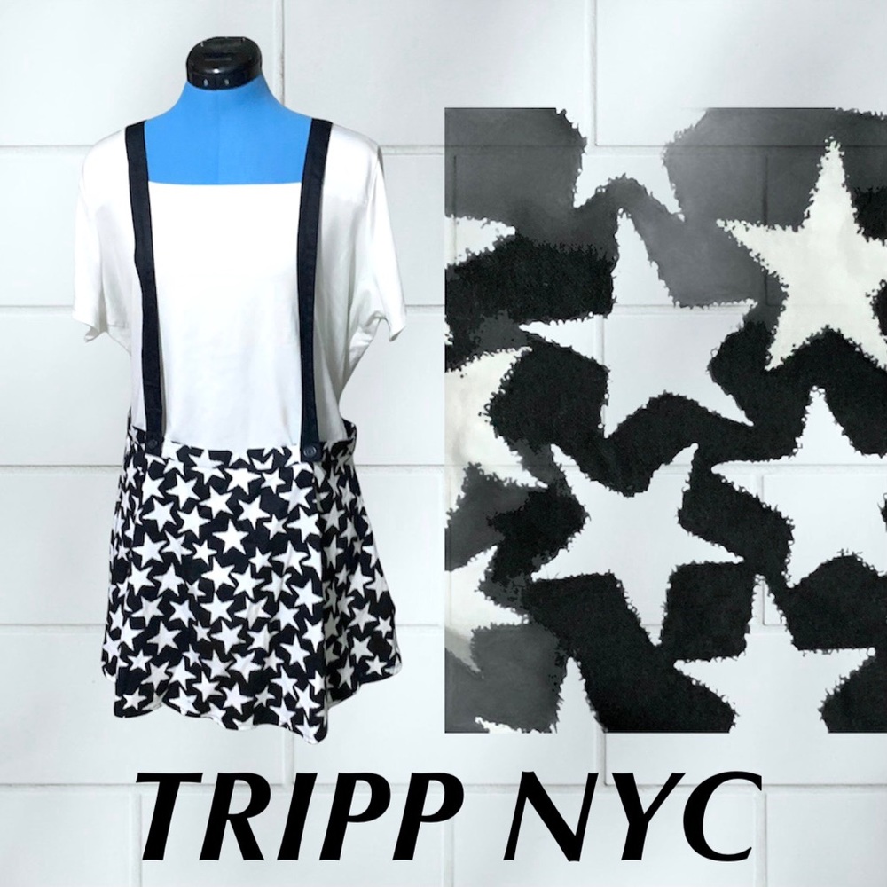 Star Skirt TRIPP NYC with Detachable Suspenders XL